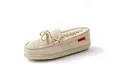 Reissner Lammfelle | Engel Hausschuhe ELBA | Mokassins | Veloursleder | Innenfutter echtes Merino Lammfell aus Australien | 35 beige