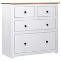 vidaXL Sideboard Weiß 80x40x83 cm Kiefernholz Panama