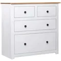 Buffet Weiß 80x40x83 Cm Kiefer Panama Reihe