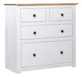 vidaXL Sideboard Sideboard Weiß 80x40x83 cm Kiefernholz Panama (1 St)