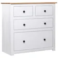 Sideboard Weiß 80x40x83 Cm Kiefernholz Panama