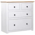 vidaXL Sideboard Weiß 80x40x83 cm Kiefernholz Panama NEU