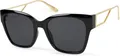 styleBREAKER Sonnenbrille Oversize Sonnenbrille mit breiten Metall Bügeln (1-St)