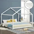 [en.casa] - Kinderbett Cerro 160x200 Cm Mit Kaltschaummatratze Weiß