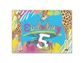 Limonia 12 Einladungskarten zum 5. Geburtstag Einladung Kindergeburtstag Mädchen Jungen Karten Safari Giraffe Zebra Pferd Sahara