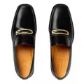 GUCCI G Geometric Slip-On Loafers Mokassin Goldfarbenem G-Hardware auf der Vorderseite schwarz 41 EU