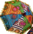 Bunter Baumwoll-Sonnenschirm aus Indien, Mehrfarbig, Größe: Klein( 61*66 cm, 200 g)