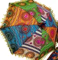 Guru-Shop Dekoobjekt Bunter Baumwoll-Sonnenschirm aus Indien