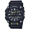 Casio Herren Quartz Armbanduhr, 50.00mm GehäusegröÃŸe mit schwarz analog/digital Zifferblatt und schwarz Plastic/Resin Strap Armband GA-900-1AER