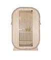 Sanotechnik Fasssauna Außensauna LINDHOLM, BxTxH: 128,2 x 120 x 194 cm, 3,8 mm, inkl. Saunaofen und -steine