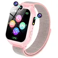 PTHTECHUS Smartwatch Kinder - 1.68'' Uhr Telefon für Mädchen Jungen mit Anruf, SOS, 18 Spiele, Musik, Kamera, Wecker, Taschenlampe, Kinderuhr Telefonieren Smart Watch Kids Geschenk