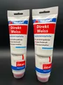 2x baufan Direkt Weiss Ausbesserungsfarbe 250ml Tube Wandfarbe Dispersions Farbe