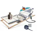 Lattenrost mit Motor elektrisch, Buchenholz bis 350 Kg,Tragkraft LIEFERUNG bis SCHLAFZIMMER, Matratzen Perfekt, Kopfteil motorisch verstellbar, Fußteil motorisch verstellbar, Notabsenkung & Netzfreischaltung, Größen 90x200cm, 100x200cm, 140x200cm, 120x200cm, 80x200cm, 90x190cm beige 90 cm x 190 cm x 7.5 cm