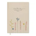 Eine der Guten Lehrerkalender 2025 2026, A4 Lehrerplaner, 1 Doppelseite pro Woche, Schuljahresplaner für Schuljahr 25/26, Creme Beige mit Blumen, nachhaltig & klimaneutral