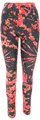 GURU SHOP Unikat Batik Damen Leggings, Stretch Hose Für Frauen, Yogahose - Himbeerrot/grau
