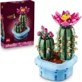 LEGO Botanicals Blühender Kaktus - Kunstblumen Set mit Topfpflanzen mit 2 Kakteen & künstlichen Blüten - DIY Deko Bastelset - Geschenk für Mäd... - Bronze