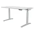 Fellowes Levado Elektrisch Höhenverstellbar Sitz-Stehschreibtisch Rechteckig Weiß T-Fuß 1.829 (B) x 698 (T) x 1.257 (H) mm MFC (Melaminbeschichtete Spanplatte), PVC (Polyvinylchlorid), Stahl