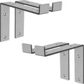 Ml-design 4 Stück Regalhalterung 20x4x14,5 Cm, Grau, Aus Metall, 8 Zoll Regalhalterungen, Industrielle Regalwinkel, Regalträger Für Wandmontage, 90 Grad Wandhalterung, L-form Wandregal, Mit Schrauben