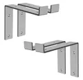 ML-DESIGN Wandregalhalter Regalhalterung L-Form aus Metall, Regalwinkel für Wandmontage, 4-tlg., Industrielle Wandregal Grau, Regalträger Regalhalterungen