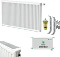 Belrad Universalheizkörper Kompakt Ventilheizkörper 6 Anschlüsse T22 500x900-1345W