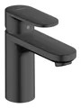 Hansgrohe Vernis Blend Einhebel-Waschtischmischer 100 mit Zugstangen-Ablaufgarnitur Ausladung 108 mm - Mattschwarz - 71551670