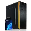 GREED® Basic PC mit Intel Celeron G5905 - Schneller Rechner + Computer für Büro & Home Office mit 3,5 GHZ, 8GB RAM/Arbeitsspeicher - 512 GB SSD - DVD+RW - USB3.0 - WLAN, inkl. Windows 11 Pro