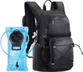 VEVOR Trinkrucksack 25 L isolierter Rucksäcke mit 2 L TPU-Wasserblase Laufrucksack Wanderrucksäcke für Wandern Radfahren Laufen Ausflug Klettern Schwarz, Hydro-Wasser-Tagesrucksack Schwarz