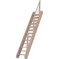 StarWood Treppe Samos Buche Holz-Edelstahl-Geländer Verjüngte Stufen FSC®