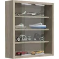 VCM Glasvitrine Agisa S, hängend, 3 Fachböden, 37 x 40 x 10cm, sonoma-eiche