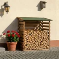 Brennholzregal Kaminholz Regal zooprinz Fire | Winterfest & Wetterfest | Massivholz | 730 Liter 0,73 m³ | Hergestellt in Europa