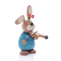 Ullrich Kunsthandwerk Osterhase Osterhäsin stehend mit Geige BxH 6x12cm NEU