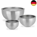 THERMOSCHÜSSEL-Set mit Kunststoffdeckel 6-teilig, Edelstahl, silber, 26 cm,