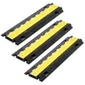 VEVOR 940 mm Kabelbrücke, 9979 kg/Achstragkraft, 2-Kanal(31x28 mm) Überfahrschutz aus TPU, Stolperschutz, Bodenabdeckungen, für Bereiche mit hoher Schwelle, Zuhause, Büro, Lager, 3er-Pack