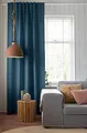 Elbersdrucke Gardine mit verdeckten Schlaufen Schlaufenbandschal Midnight 11 petrolblau verdunkelnd wärmeisolierend energiesparend 255x140cm Verdunklungsvorhang für Wohnzimmer Schlafzimmer Flur 199609