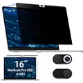 Magnetischer Blickschutzfilter für MacBook Pro 16 Zoll 2021-2024 (M1, M2, M3, M4), Abnehmbar Blaulicht Mac Laptop Privacy Screen Blickschutzfolie Sichtschutz Sichtschutzfilter Sichtschutzfolie