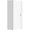 Xora Eckschrank, Weiß, Holzwerkstoff, 5 Fächer, 80x185x80 cm, BQ - Bündnis für Qualität, Made in Germany, DIN EN ISO 9001, Beimöbel erhältlich, in verschiedenen Holzdekoren erhältlich, Schlafzimmer, Kleiderschränke, Eckschränke