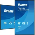 iiyam ProLite LH5564UHS-B1AG, 139cm (55"), 4K, USB, USB-C, RS232, Ethernet, WLAN, Android, Kit (RS232), schwarz TFT Monitor, 16:9, Bildschirmdiagonale: 139 cm (55"), Auflösung: 3840x2160 Pixel, VESA Mount (400x400 mm), Lautsprecher, Reaktionszeit: 6.5ms, Helligkeit 500 cd, Blickwinkel 178/178°(H/V), Kontrast: 5000:1, USB (2.0, 2x), USB-C, RS232, Ethernet, WLAN (802.11ac), Audio, HDMI, Android (14), inkl.: Kabel (RS232, HDMI), Netzteil, Netzkabel, Fernbedienung, Wandmontage Kit, QSG, Farbe: schwarz (LH5564UHS-B1AG)