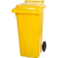 PROREGAL 2-Rad-Mülltonne MGB | HDPE-Kunststoff | HxBxT 94,5x48x54cm | 120 Liter | Gelb - Gelb
