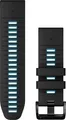 GARMIN - QuickFit®-Armband 26 mm, Silikon, schwarz/blau, Schließe - Edelstahl