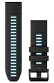GARMIN Quickfit Silikonband 26 mm Schwarz/Zirrusblau 010-13281-05