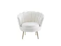 Muschelsessel, BouclÃ© Stoff, Grau, 76×76×78 cm, Modern, SalesFever