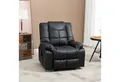 HOMCOM Massagesessel mit 8 Vibrationspunkten, aus Kunstleder, 94 x 99 x 99cm (Relaxsessel, 1-St., Fernsehsessel), für Wohnbereich, Schwarz