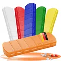 Aufbewahrungsdose SEVEN DAYS Tablettenbox mit Wochentagen in Orange