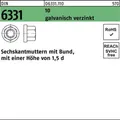 50er PACK(Stk)  006331101000100000 Sechskantmutter DIN 6331 m.Bund M 10 SW 16 10