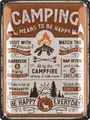 XXL Retro Blechschild CAMPING Schild Geschenke Camper Wohnmobilfahrer 30x40 cm