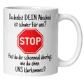 Abschiedsgeschenk Kollegin Kollege Tasse mit Spruch | STOP - Du denkst DEIN Abschied ist schwer für uns | Lustiges Geschenk Abschied Jobwechsel Büro | Geschenkidee Arbeitsplatzwechsel Stellenwechsel