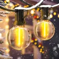 LED Lichterkette 45M Außen Wetterfest Warmweiß Glühbirnen Retro Party