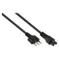 Kabelmeister Netzkabel Italien Netz-Stecker Typ I (CEI 23-16) an Kleeblatt-Buchse C5, schwarz, 0,75 (1.80 m) (SK6505-S018)