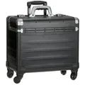 Alumaxx Pilotenkoffer Aktenkoffer groß Trolley Busines vier 360° Rollen schwarz 45169