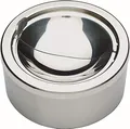 APS Aschenbecher mit Windschutzdeckel, Ascher aus Edelstahl mit Windabdeckung, Ø 12 cm, Höhe 5,5 cm
